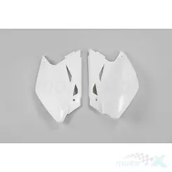 Osłony tylne górne komplet biały UFO Plast Kawasaki KXF  450 06-08