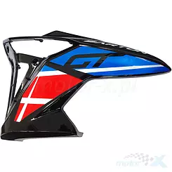 Osłona zbiornika paliwa lewa, górna, biała, Barton GT 125