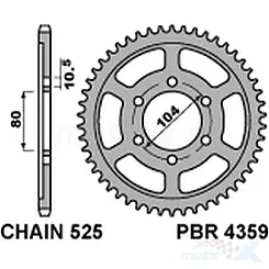 Zębatka tylna PBR 435944C45 (JTR1489.44)