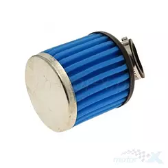 Filtr powietrza stożkowy, 32mm, kąt 45°, niebieski, WM Motor