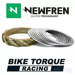 Tarcze sprzęgła z przekładkami, 13 sztuk, Newfren Racing F2890SR (EBS2309)