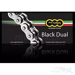 Łańcuch napędowy 525ZRA, Z-Ring, do 800ccm, zakuwka pełna i drążona, czarny, Regina Dual Black [grupa]