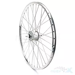 Felga przednia, koło rowerowe 26", O/J19E (559-19)X36X14G, AV, srebrna, z prądnicą 30003