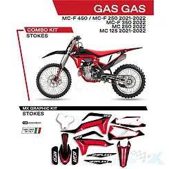 Zestaw naklejek, oklein motocykla, kolor czarny, UFO Plast AD001001, Gas Gas MC 125 / MC 250 / MC 250F, 350F, 450F