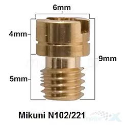 Dysza główna, Mikuni typ N102/221, 1 sztuka, Prox [różne rozmiary]