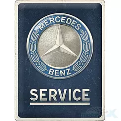 Tablica, plakat 30x40 cm, tłoczona blacha, mercedes- benz emblem Nostalgic Art 23357