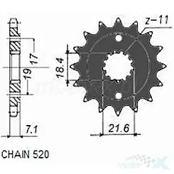 Zębatka przednia Sunstar  SUNF361  13 zębów