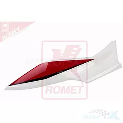 Osłona tylna górna prawa biało czerwona Romet Arrow Fly / Barton FR