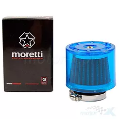 Filtr powietrza stożkowy 41mm 0° niebieski Moretti Parts