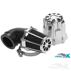 Filtr powietrza stożkowy 32mm 90° gąbka chrom Polini Air Box Mini
