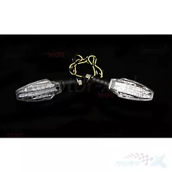 Kierunkowskazy LED czarne (metalowe / trapez / długie ramie )