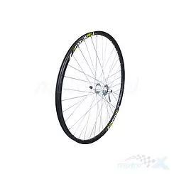 Felga przednia, koło rowerowe 29", stożkowe, czarne, na tarczę hamulcową