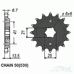 Zębatka przednia Sunstar SUNF515  14 zębów