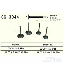 Zawór wydechowy Vesrah GG-3044-EX