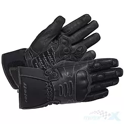 Rękawice motocyklowe skórzane, jesień, zima, wzmocnione, czarne, Roleff RO83
