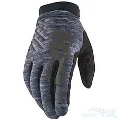 Rękawice motocyklowe offroad, szaro-czarne, 100 Percent (100%) Brisker
