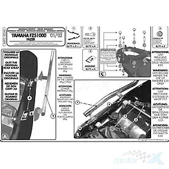 Stelaż kufra centralnego Kappa Yamaha FZS 1000 FAZER bez płyty