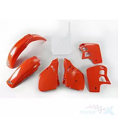 Zestaw osłon nadwozia biało-czerwony UFO Plast Honda CR 500 89-90