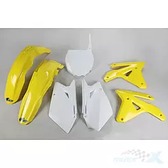 Zestaw osłon nadwozia żółto-biały UFO Plast Suzuki Suzuki RM-Z 450 07'