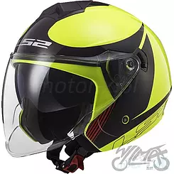 Kask otwarty LS2 OF573 Twister II Flix Black Hi-Vis Yellow