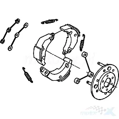 Szczęki sprzęgła tylnego Kymco KXR 90 / Maxxer 90 / Mongoose 90
