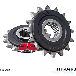 Zębatka przednia 525 RB - gumowa prowadnica łańcucha JT Sprockets JTF704 [różna ilość zębów]