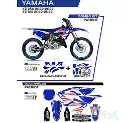 Zestaw osłon nadwozia niebiesko-czarny UFO Plast Yamaha YZ 125 / 250