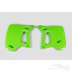 Osłony chłodnicy zielone UFO Plast Kawasaki KDX 200 90-94