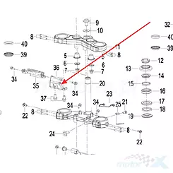 Mocowanie lampy przedniej Keeway RKF 125 58780L430000