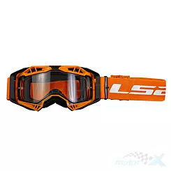 Gogle motocyklowe, pomarańczowe, LS2 Aura Enduro