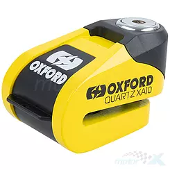Blokada tarczy hamulcowej z alarmem 100dB Oxford Quartz XA10 Alarm Disc Lock Yellow/Black