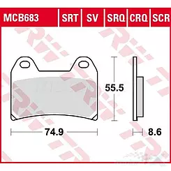 Klocki hamulcowe Carbon Racing KH244 TRW Lucas  MCB683CRQ