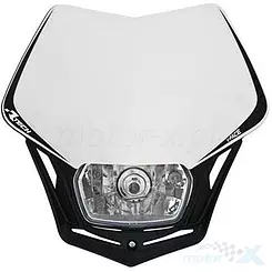 Lampa uniwersalna przednia, biało czarna, Racetech V-FACE MASKBNNR008