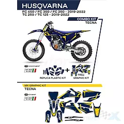Zestaw osłon nadwozia niebieski UFO Plast Husqvarna TC / FC