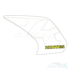 Naklejka na zbiornik paliwa żółta prawa (przód) Zontes GK 125