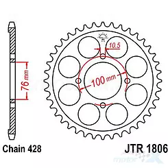Zębatka tylna 428 56 zębów JTR1806-56 VL125