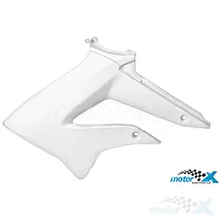 Osłona chłodnicy, lewa, biała, Derbi Senda DRD 10- / Gilera RCR, SMT 11-