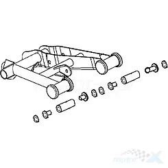 Wahacz tylny dolny prawy czarny MAS Kymco MXU 500