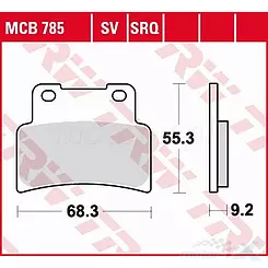 Klocki hamulcowe Sinter Track KH432 TRW Lucas MCB785TRQ