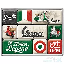 Magnes 9 sztuk Vespa Italian Legend Nostalgic Art 83125