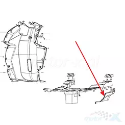 Osłona progowa lewa Keeway Fact Evo 65407B590000