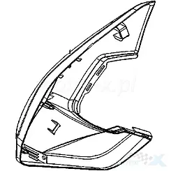 Osłona zbiornika paliwa prawa brązowy kryształ 34P Kymco CK-1 125