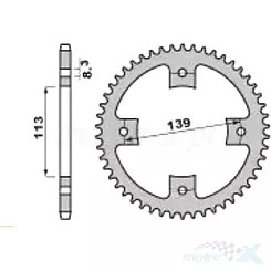 Zębatka tylna PBR 450936C45 (JTR1760.36) 