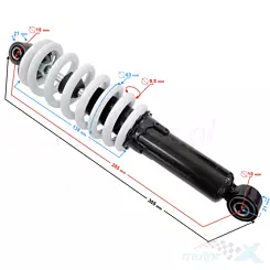 Amortyzator tylny, 280mm, ATV Barton Eagle 125