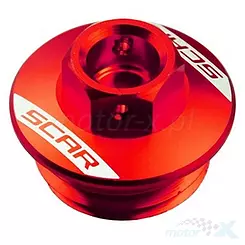 Korek wlewu oleju, czerwony, Scar Racing OFP400