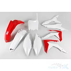 Zestaw osłon nadwozia biało-czerwone UFO Plast Honda CRF 250R / 450R 13-17