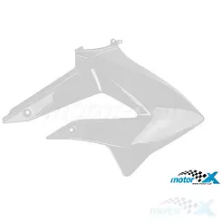 Osłona chłodnicy TNT, prawa, biała, Derbi Senda DRD 10- / Gilera RCR, SMT 11-