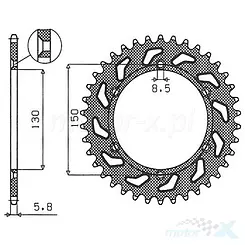 Zębatka tylna 520 Sunstar (JTR251) [różna ilość zębów]