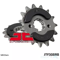 Zębatka przednia 520 15 zębów, RB - gumowa prowadnica łańcucha, 21.7 / 25mm JT Sprockets JTF308RB