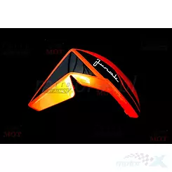 Osłona zbiornika paliwa lewa pomarańczowo-czarna Junak Racer 125